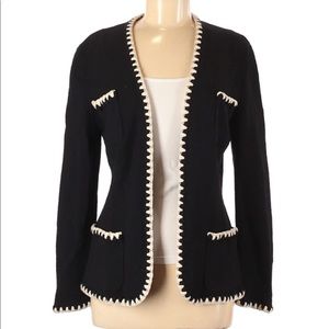 St. John blazer size M black and cream